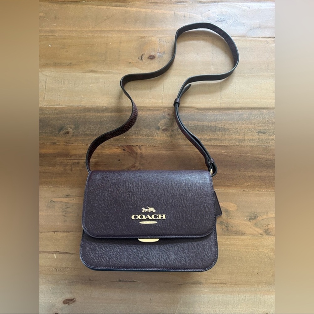 Coach Dark Cherry Leather Crossbody Bag